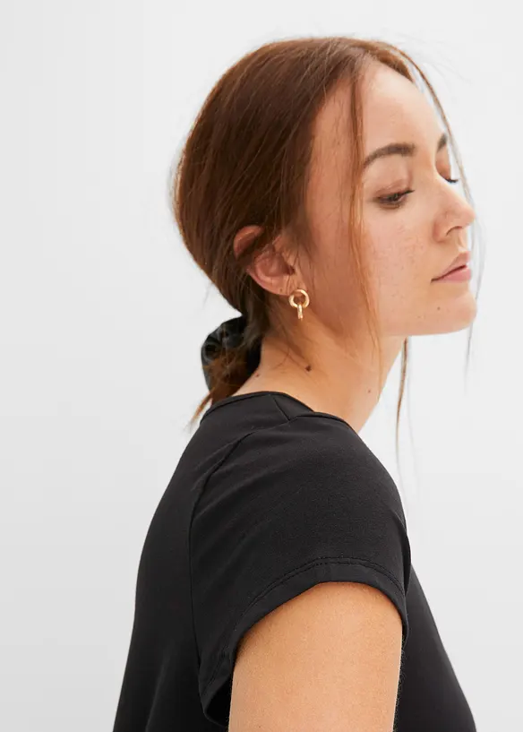 T-shirt manches courtes à encolure carrée, bonprix