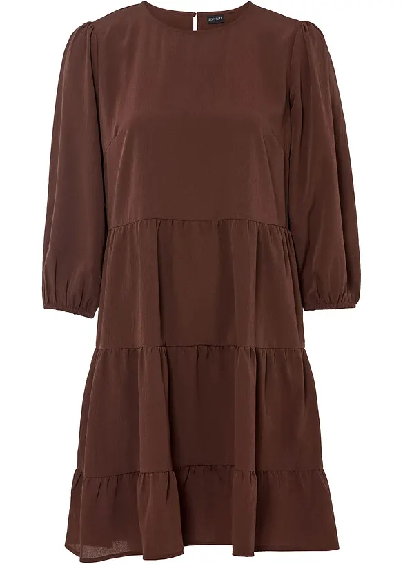 Robe en cr&ecirc;pe &agrave; volants, BODYFLIRT