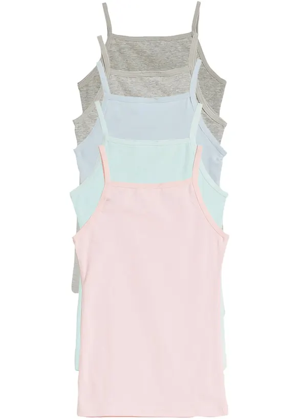 Lot de 5 caracos en coton doux et extensible, bonprix