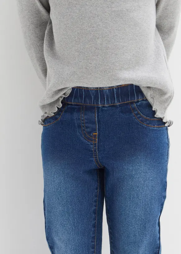 Jean bootcut taille mi-haute élastiquée, bonprix