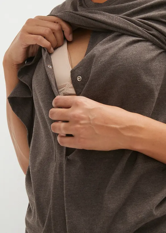 Lot de 2 T-shirts de grossesse et d&rsquo;allaitement en coton, bonprix