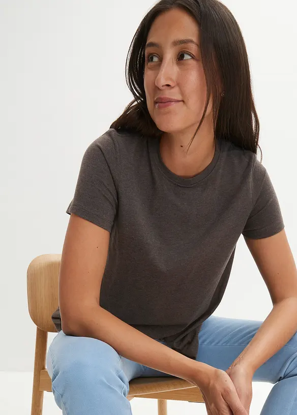 Lot de 2 T-shirts de grossesse et d&rsquo;allaitement en coton, bonprix