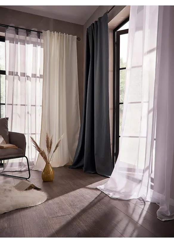 Rideau isolant avec envers en polaire douce, aussi en XXL (1 pce), bonprix