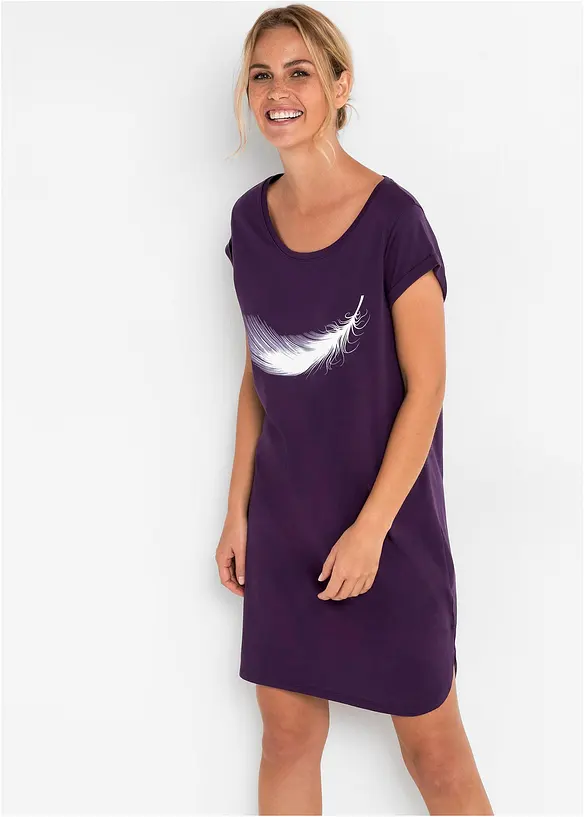 Chemise de nuit courte 100% coton, bonprix