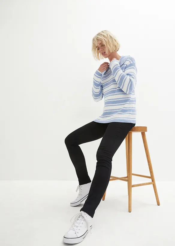 Jean skinny taille haute, chaud et sculptant, bonprix