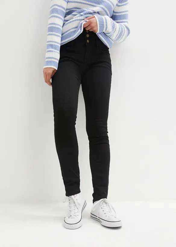 Jean skinny taille haute, chaud et sculptant, bonprix