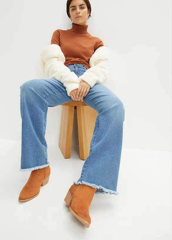 Jean Wide Led, taille haute, bonprix