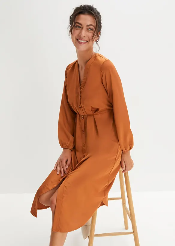 Robe midi en satin, BODYFLIRT