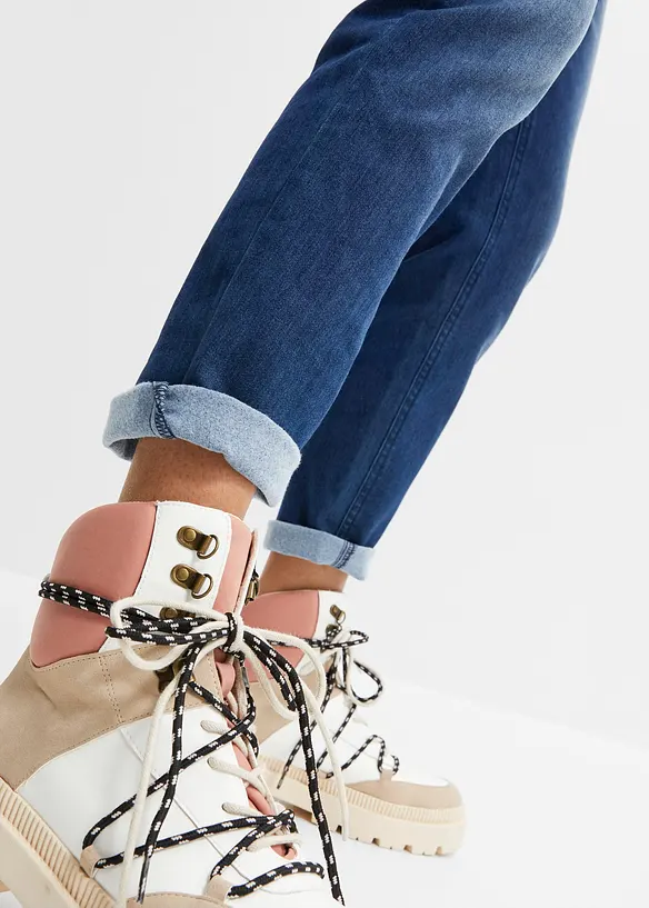 Jean chaud boyfriend taille mi-haute avec intérieur doux, bonprix