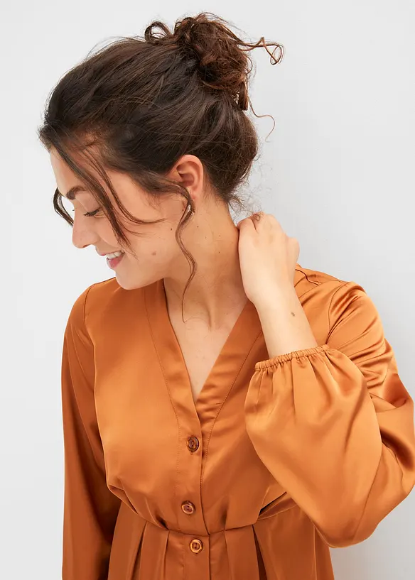 Robe midi en satin, BODYFLIRT