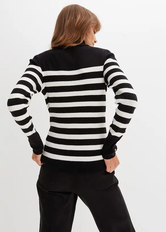 Pull col roulé en viscose mélangée, bonprix