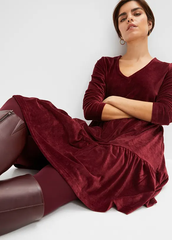 Robe courte en velours extensible, bonprix