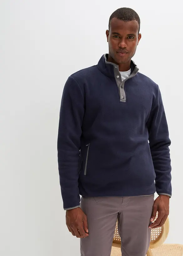 Polaire à col camionneur, poches pratiques et détails contrastés, bonprix