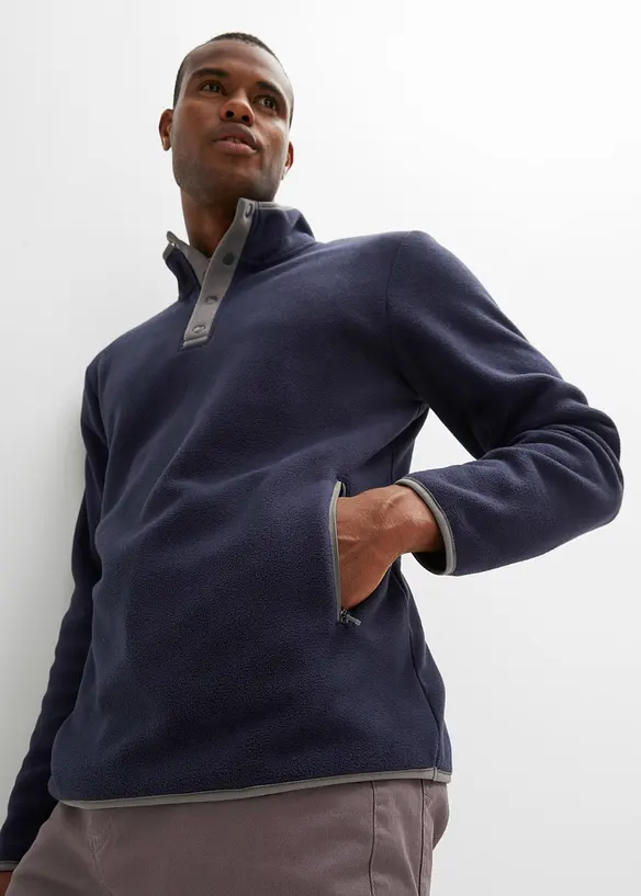 Polaire à col camionneur, poches pratiques et détails contrastés, bonprix