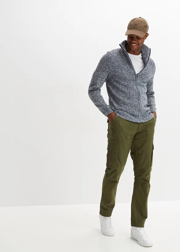 Gilet en maille à col montant, bonprix