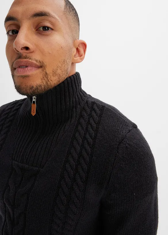 Pull camionneur en grosse maille torsadée, bonprix