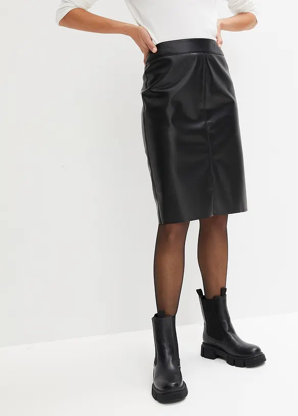 Jupe crayon enduite, bonprix