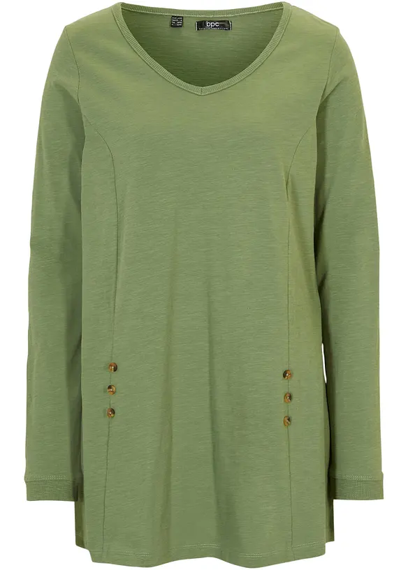 T-shirt long 100% coton, bonprix