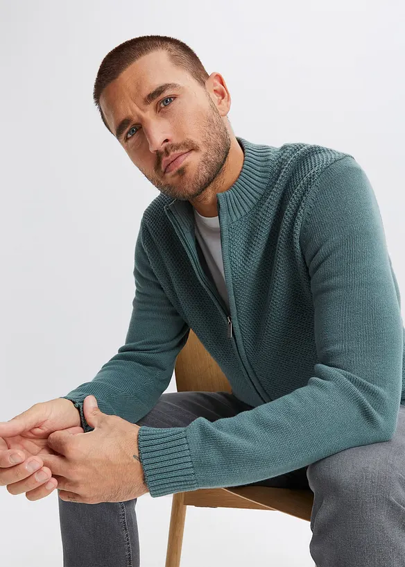 Gilet en fine maille 100% coton, bonprix