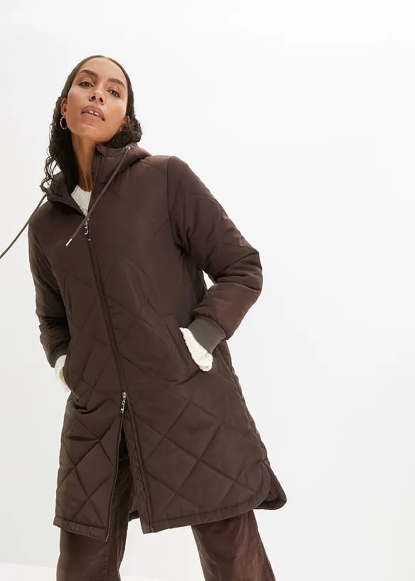 Manteau court &agrave; capuche, matelass&eacute;, bonprix