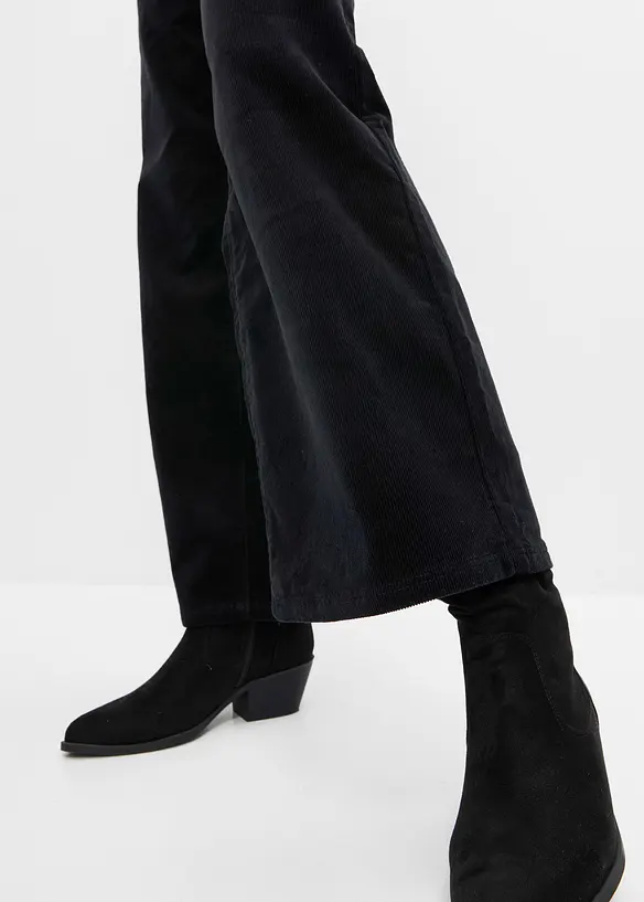 Pantalon large en velours côtelé, bonprix