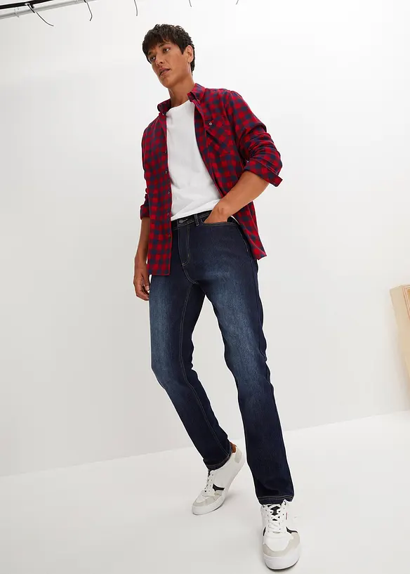 Jean extensible Regular avec doublure thermique, droit, bonprix