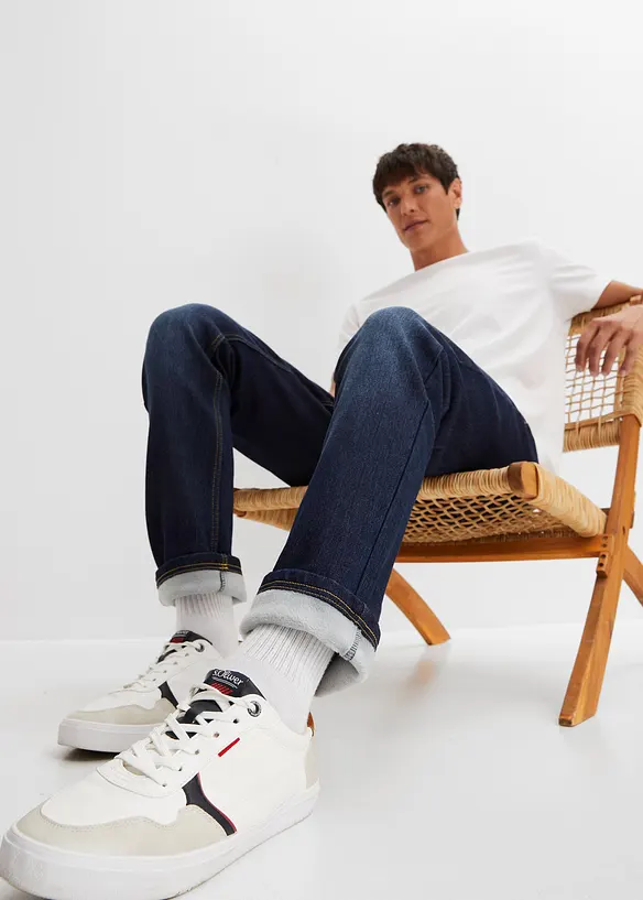 Jean extensible Regular avec doublure thermique, droit, bonprix