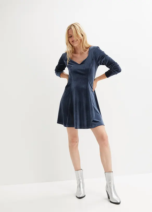 Robe manches longues en velours, RAINBOW