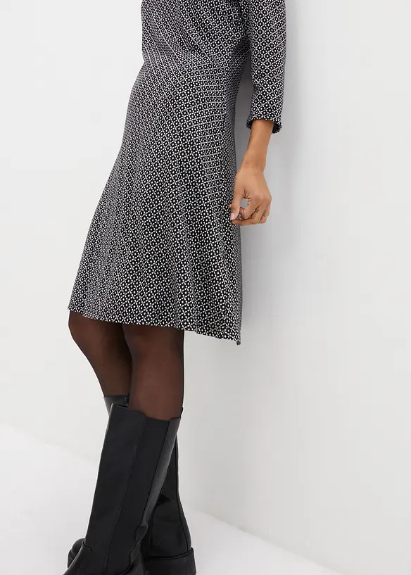 Robe en jersey milano de viscose mélangée avec motif jacquard, bonprix