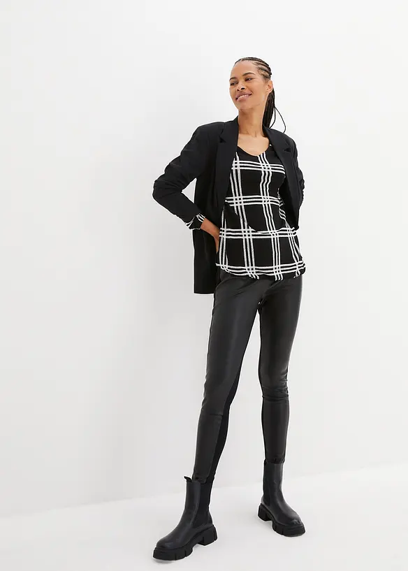 T-shirt manches longues avec base élastiquée, bonprix