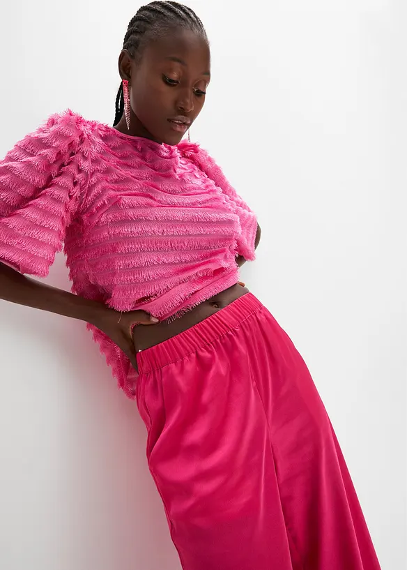 Pantalon en satin avec fentes, RAINBOW