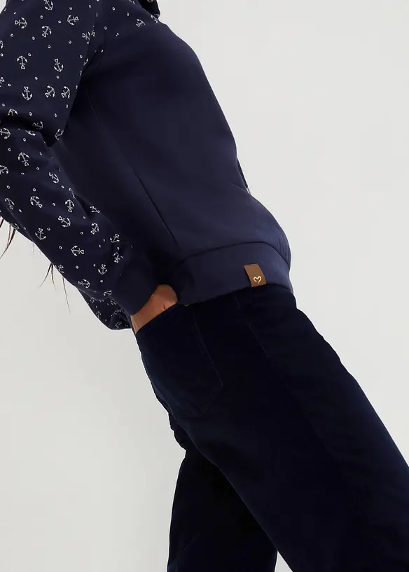 Sweat à capuche et col zippé, 100% coton, bonprix