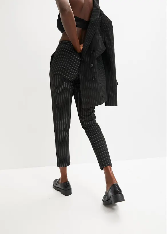 Pantalon &agrave; taille &eacute;lastiqu&eacute;e et fines rayures, bonprix