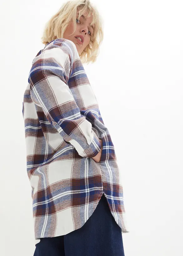 Chemisier en flanelle 100% coton, bonprix