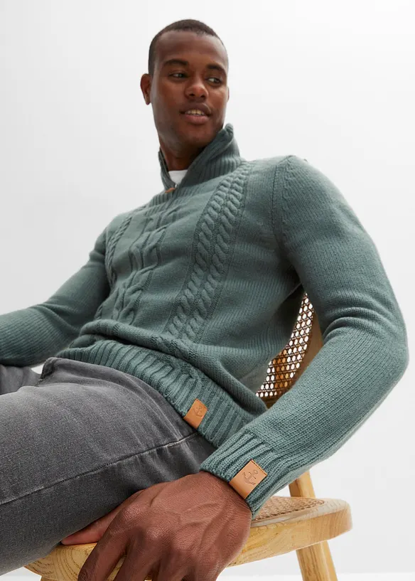 Pull camionneur en grosse maille torsadée, bonprix