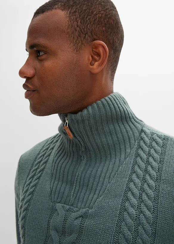 Pull camionneur en grosse maille torsadée, bonprix