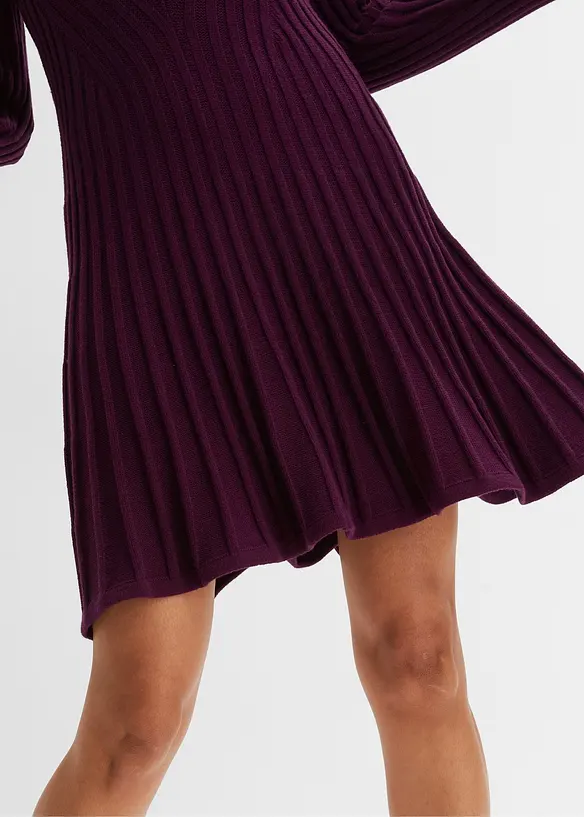 Robe en maille à col roulé, bonprix