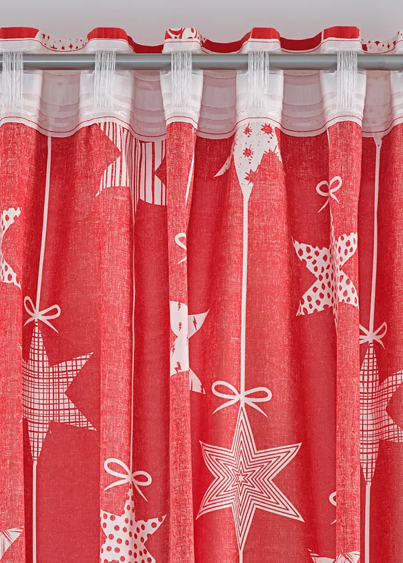 Panneau avec imprimé étoiles (1 pce.), embrasse incluse, bonprix