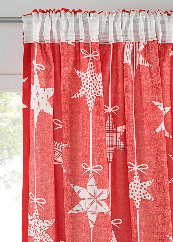 Panneau avec imprimé étoiles (1 pce.), embrasse incluse, bonprix