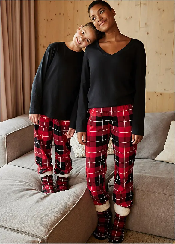 Pyjama 100% coton (ens. 3 pces), bonprix