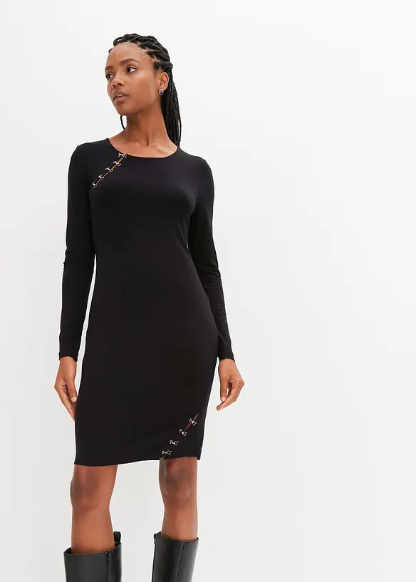 Robe jersey &agrave; &oelig;illets, bonprix