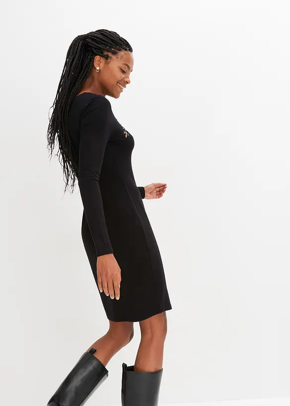 Robe jersey &agrave; &oelig;illets, bonprix