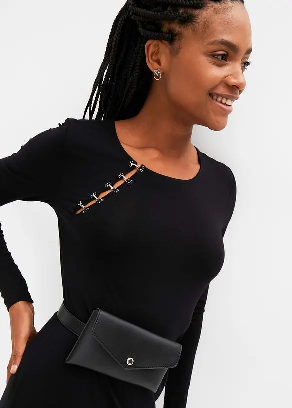 Robe jersey &agrave; &oelig;illets, bonprix