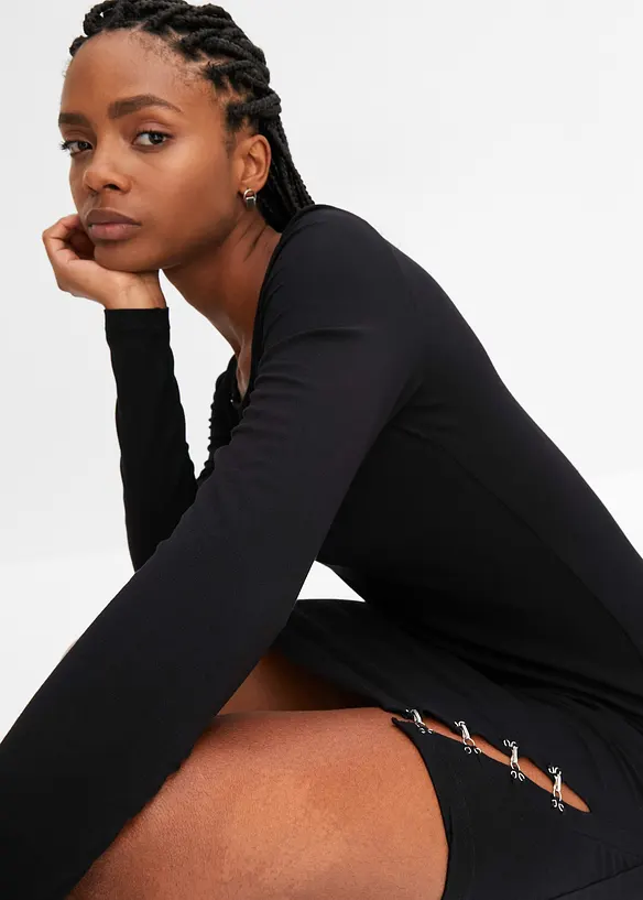 Robe jersey &agrave; &oelig;illets, bonprix