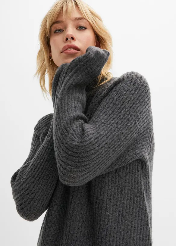 Robe en maille longue derrière, bonprix