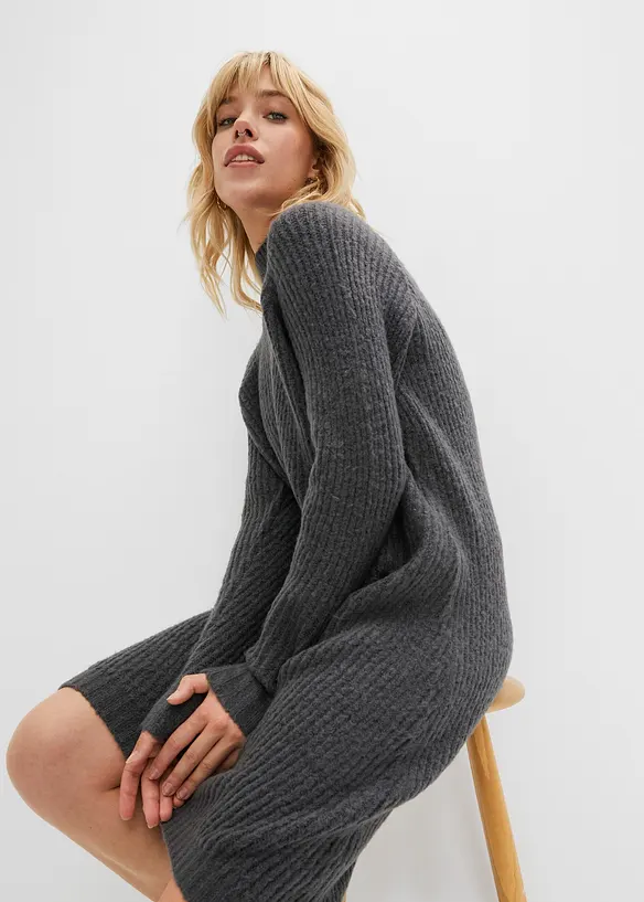 Robe en maille longue derrière, bonprix