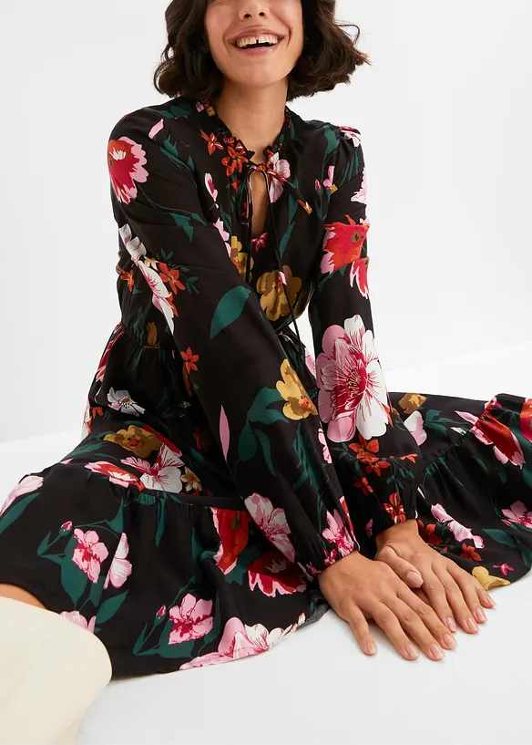 Robe midi en viscose fluide, bonprix