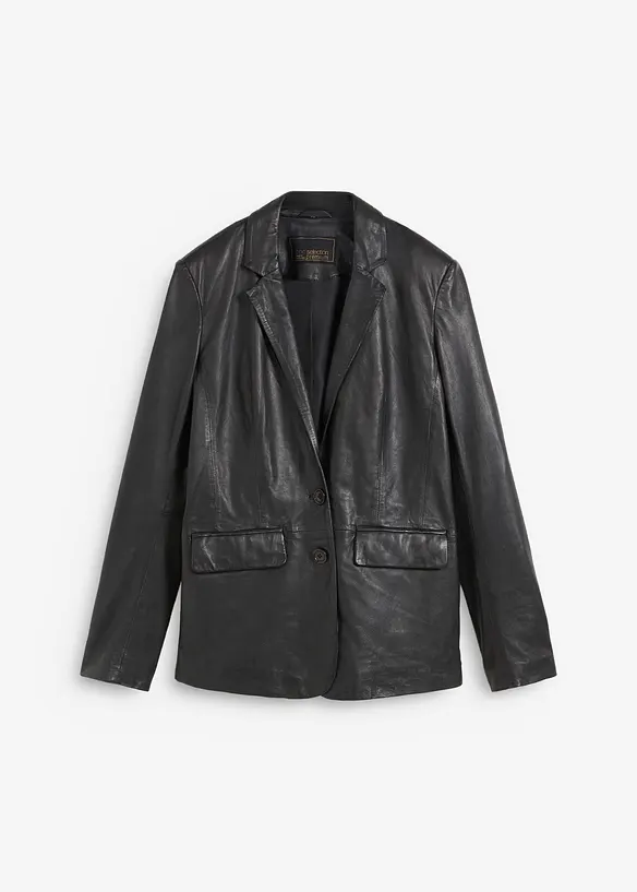 Blazer en cuir d’agneau nappa, bonprix