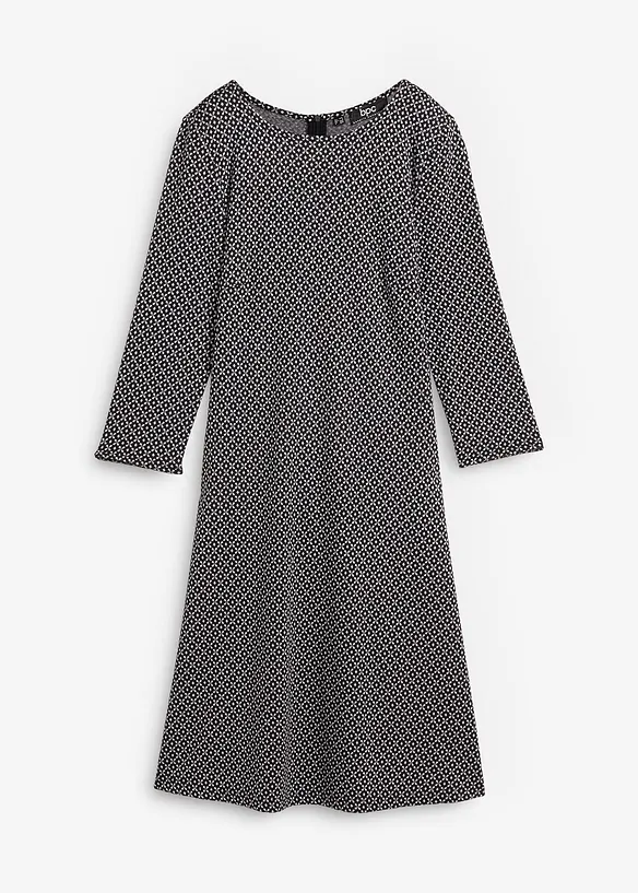 Robe en jersey milano de viscose mélangée avec motif jacquard, bonprix
