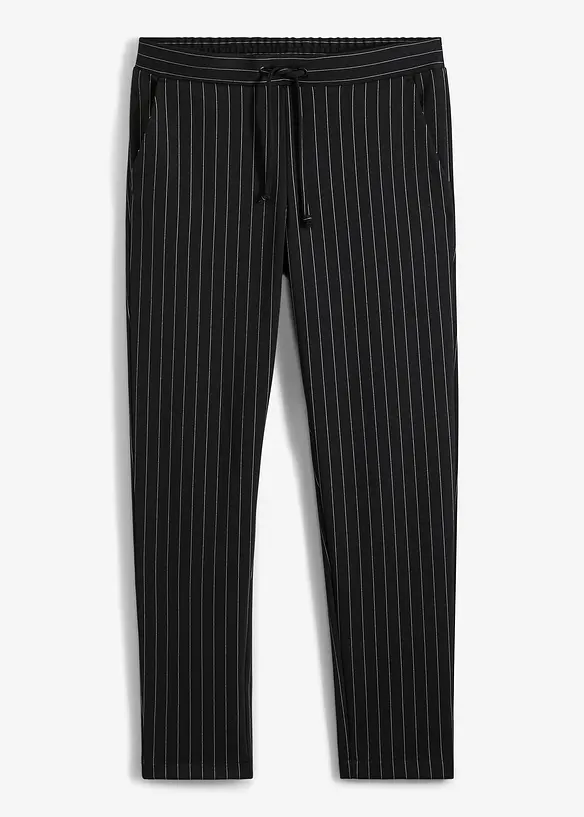 Pantalon &agrave; taille &eacute;lastiqu&eacute;e et fines rayures, bonprix
